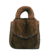 WB004 Women’s Brown Genuine Fur Bag – Confetti Boutique Soft Fox Fur Luxury Handbag