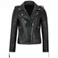 LJF0006 Women’s Classic Black Biker Real Leather Jacket – Timeless Motorcycle Style Coat