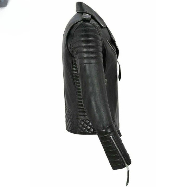 LJF0006 Women’s Classic Black Biker Real Leather Jacket – Timeless Motorcycle Style Coat