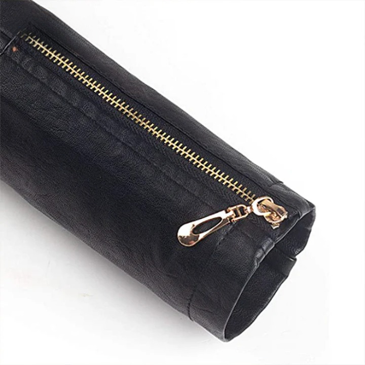 LJF0008 Women’s Tan‑Ming Real Faux‑Leather Moto Jacket – Slim Fit Biker Style, Modern Edge