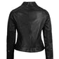 LJF0013 Women’s Black Café Racer Real Leather Jacket – Sleek Moto Style & Premium Finish