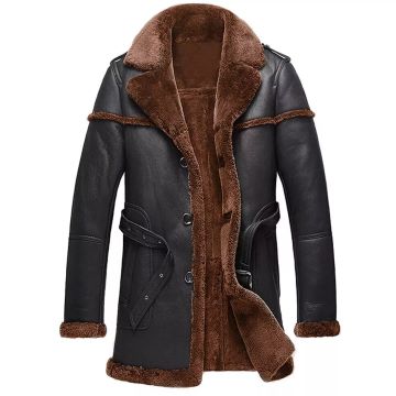 MFC05 Sheepskin Shearling Fur Coat – Available in Brown & Ginger | Genuine Leather Winter Coat