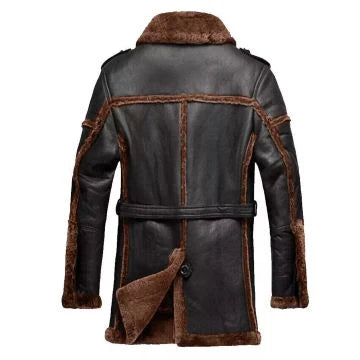 MFC05 Sheepskin Shearling Fur Coat – Available in Brown & Ginger | Genuine Leather Winter Coat