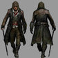 C001 Men’s Jacob Frye Assassin’s Creed Syndicate Brown Leather Trench Coat — Real Leather Long Gamer Jacket