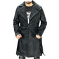 C005 Men’s Blade Runner 2049 “Ryan Gosling” Genuine Fur Leather Coat – Long Black Trench