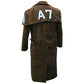 C007 Men’s A7 Vegas Brown Genuine Leather Trench Coat – Real Suede Finish Long Style