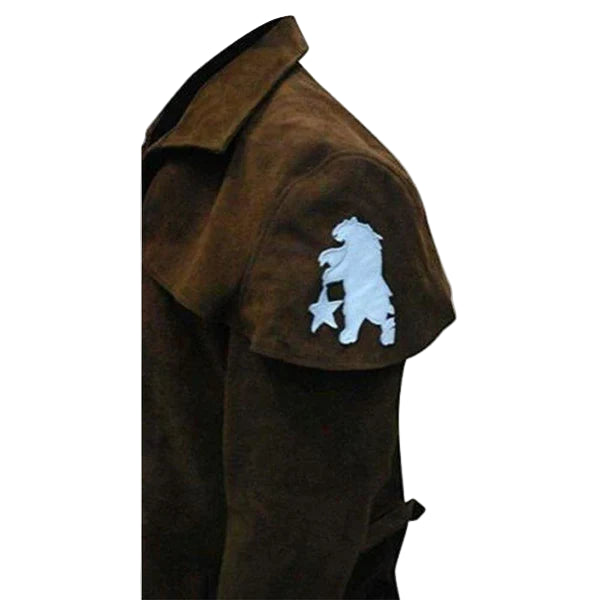 C007 Men’s A7 Vegas Brown Genuine Leather Trench Coat – Real Suede Finish Long Style