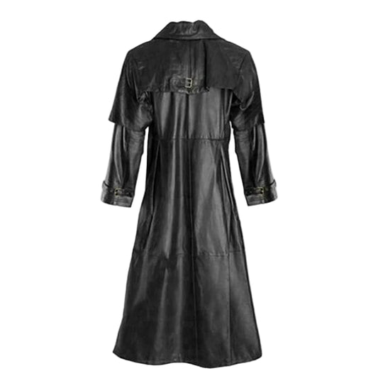 C009 Men’s Captain Full Length Van Helsing Real Leather Jacket – Genuine Leather Duster Trench