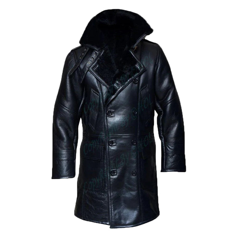MFC01 Black Shearling Fur B3 RAF  – Genuine Leather WWII Aviator Winter Jacket