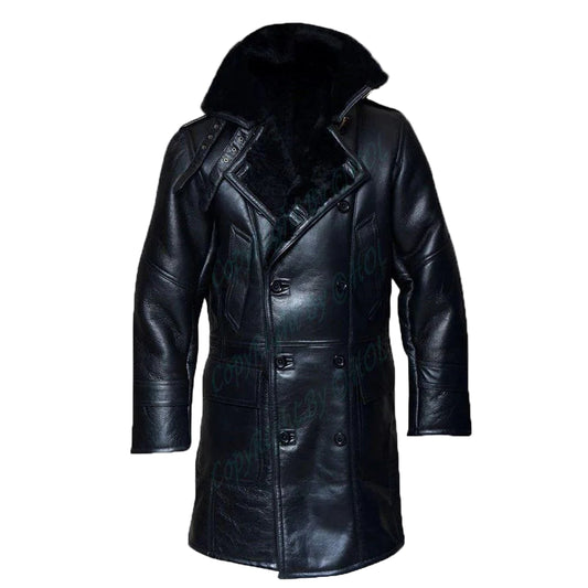 MFC01 Black Shearling Fur B3 RAF  – Genuine Leather WWII Aviator Winter Jacket
